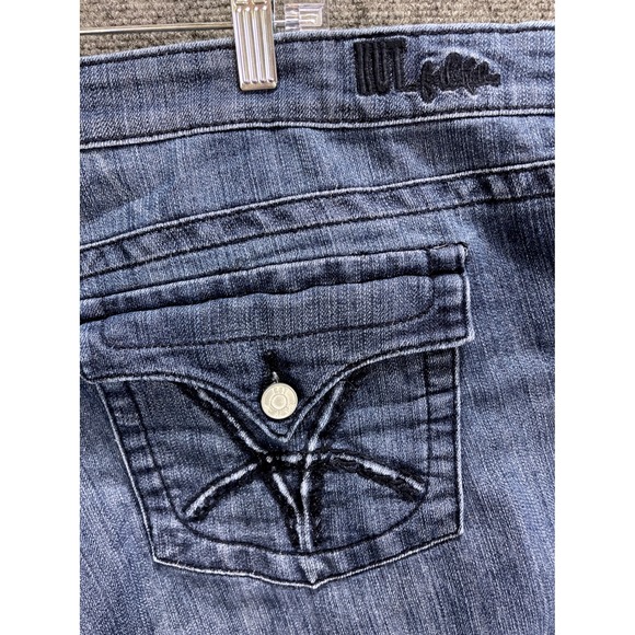 KUT From the Kloth Womens Blue Denim Crop Flare Jeans Plus Size 24W - Picture 3 of 9